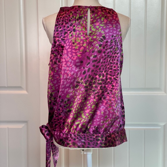 Satin Pink Sleeveless Scoop Neck Top - Picture 4 of 8